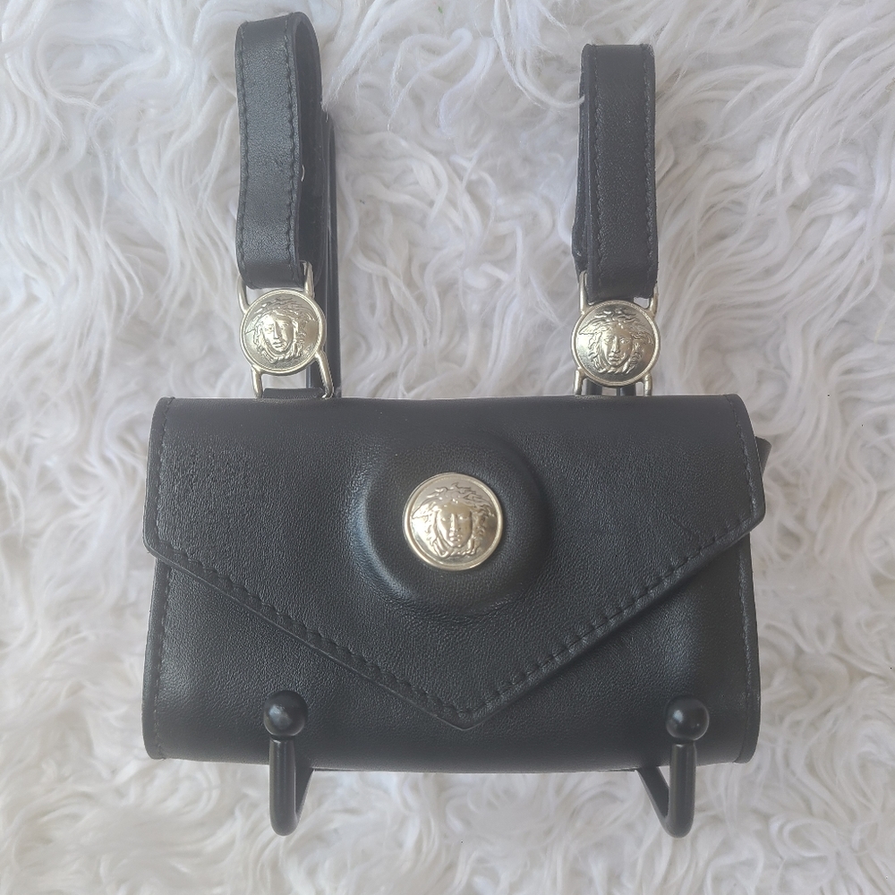 Gianni Versace Medusa Black Belt Bag Vintage- Excellent Condition-Very Rare